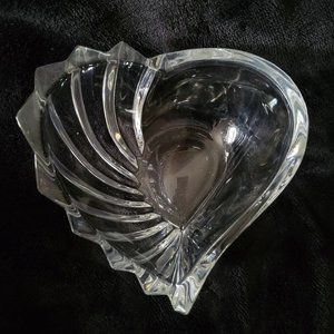 Vintage Gorham Esprit Heart Shaped Trinket Dish, Crystal Ring Dish, Hostess Gift